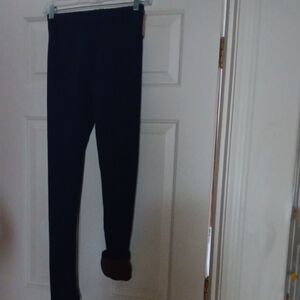 Fleece-Lined Black Leggings for Women - Cozy Winter Layer